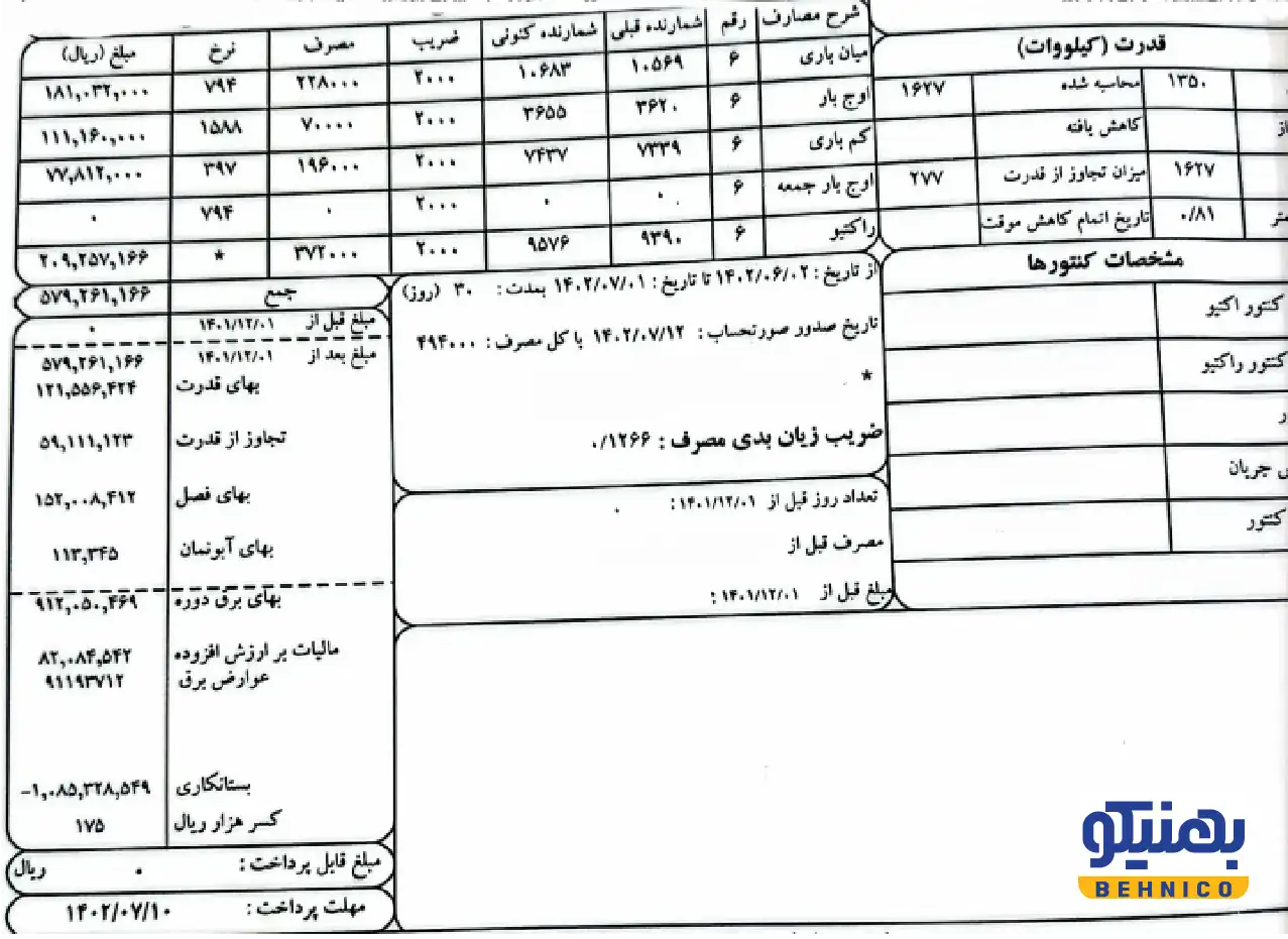 قبض بعد مورد 1
