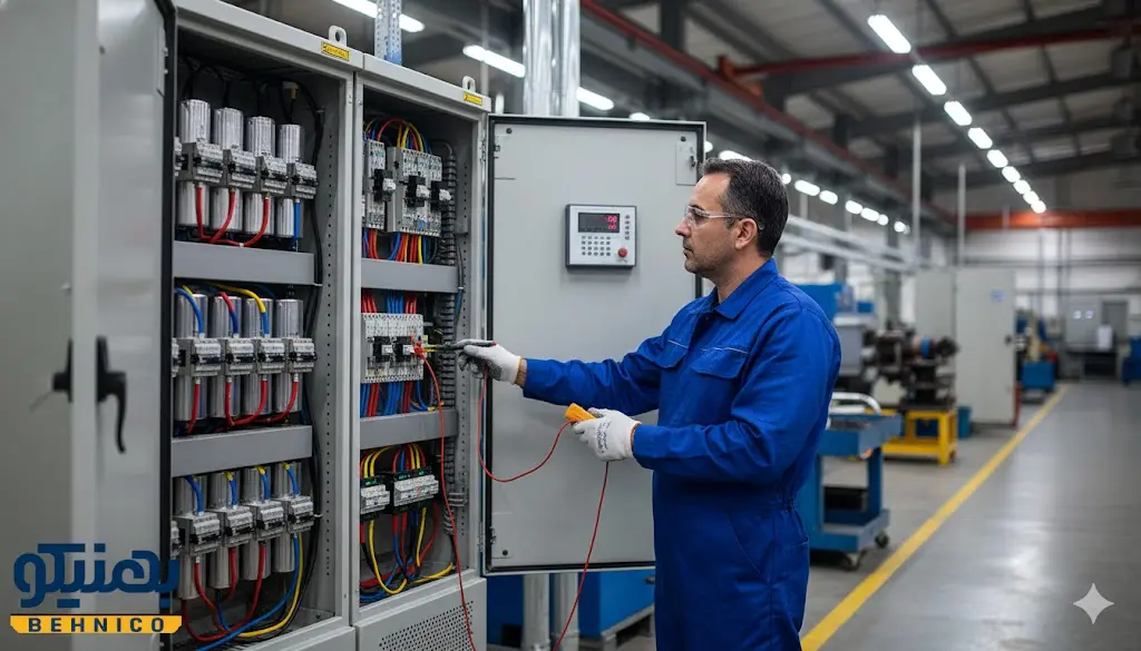 تابلو بانک خازنی در یک محیط صنعتی