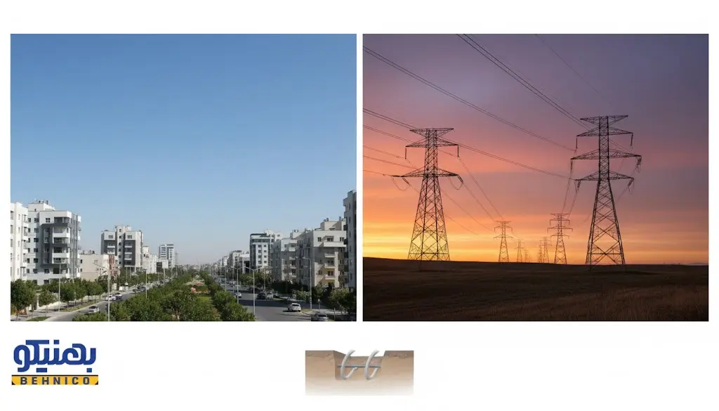 مقایسه‌ای بین خطوط انتقال هوایی و زیرزمینی