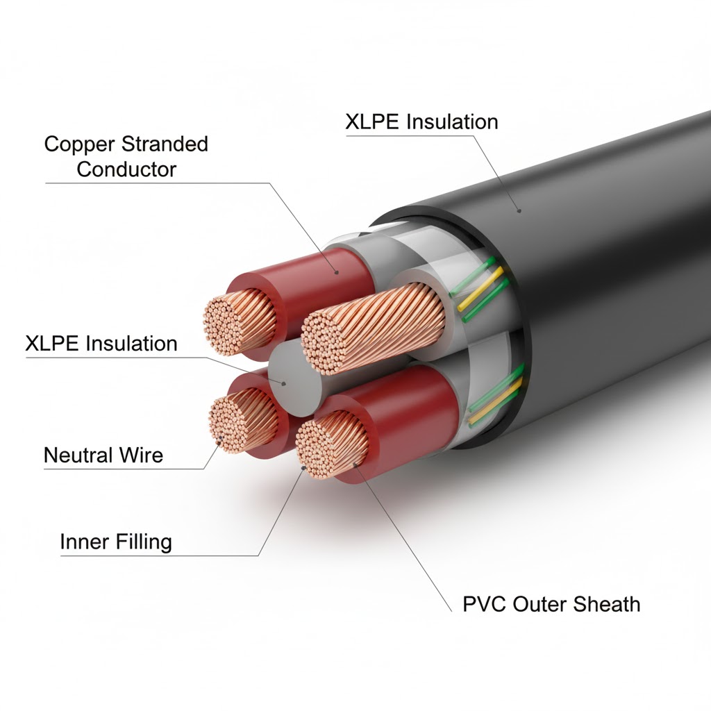 مشخصات فنی و ساختار کابل های برق سه فاز