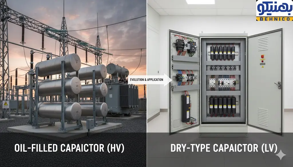 مقایسه خازن روغنی و خشک: کدام یک برای بانک خازنی شما مناسب‌ تر است؟