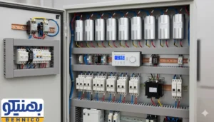 طراحی پله‌بندی بانک خازنی (Step-by-Step): چگونه ضریب توان هدف (مثلاً ۰.۹) را انتخاب و پله‌ها را تنظیم کنیم؟