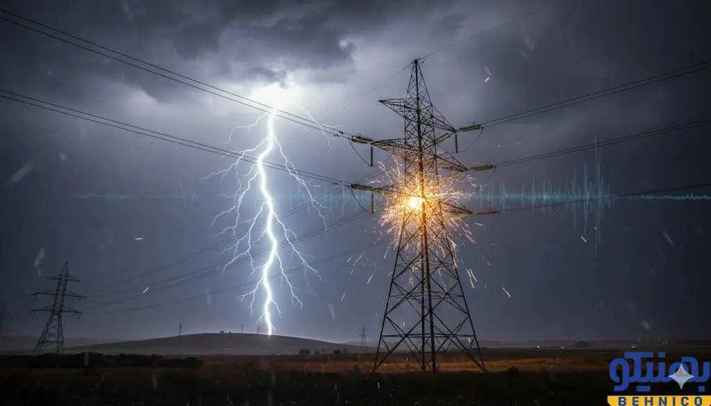 اضافه ولتاژ ناشی از صاعقه روی خطوط انتقال برق