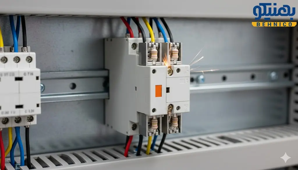 کنتاکتور خازنی با مقاومت‌ های پیش‌ شارژ
