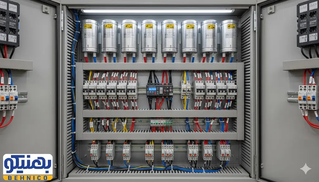 نمای داخلی تابلوی بانک خازنی