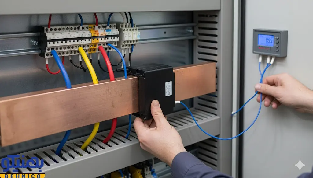 نصب ترانسفورماتور جریان (CT) روی شینه