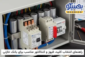 ️ راهنمای انتخاب کلید، فیوز و کنتاکتور مناسب برای بانک خازنی