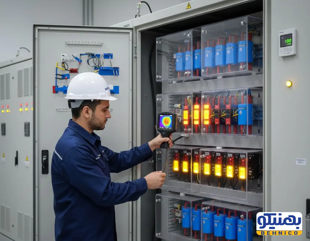 تاثیر دمای تابلو برق بر طول عمر بانک خازنی