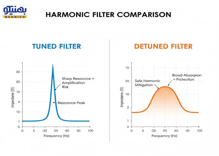 مقایسه فیلتر Tuned و Detuned