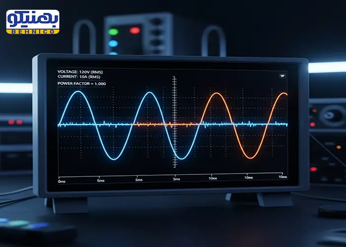 نمودار شکل موج جریان و ولتاژ