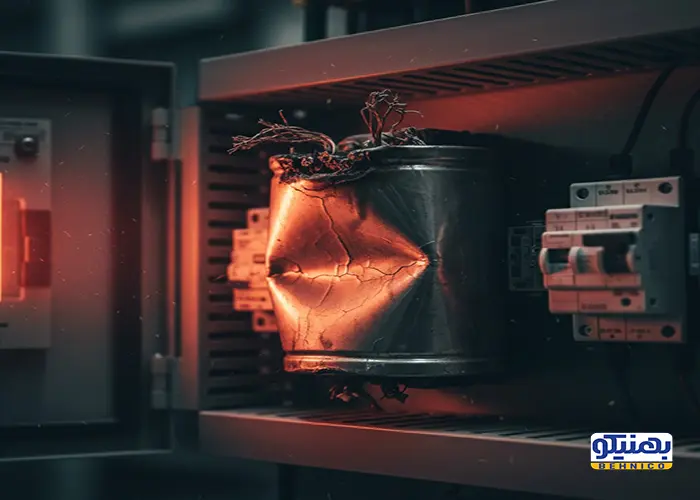 تاثیر هارمونیک های اینورتر بر طول عمر خازن های معمولی.