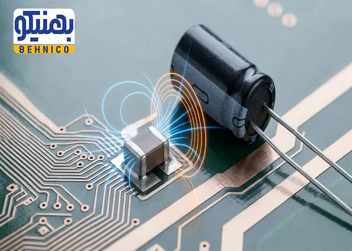 مقایسه خازن SMD چند لایه و خازن الکترولیتی پایه دار روی برد الکترونیکی