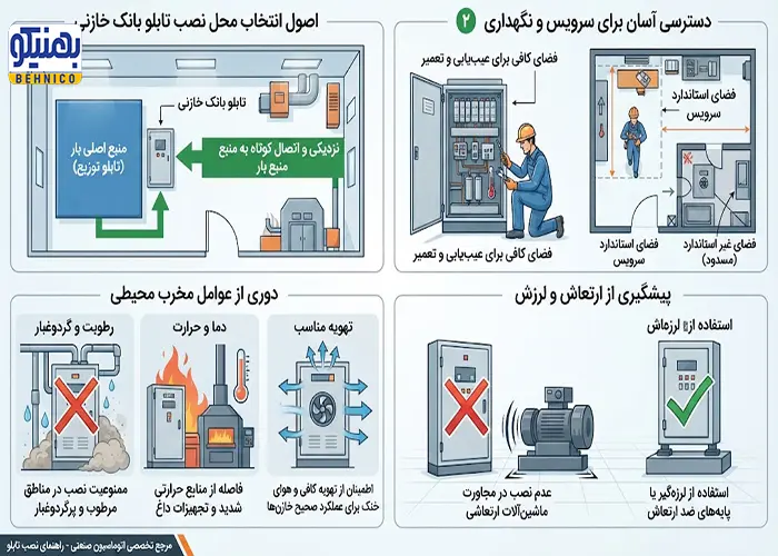 اصول انتخاب محل تابلوی بانک خازنی در ساختمان یا کارخانه