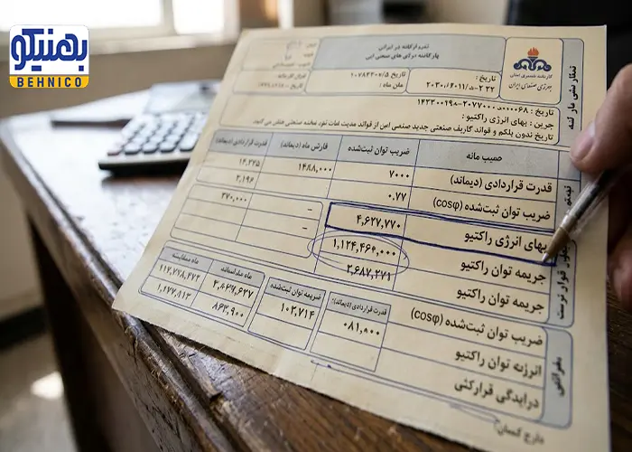 جریمه توان راکتیو تعرفه جدید