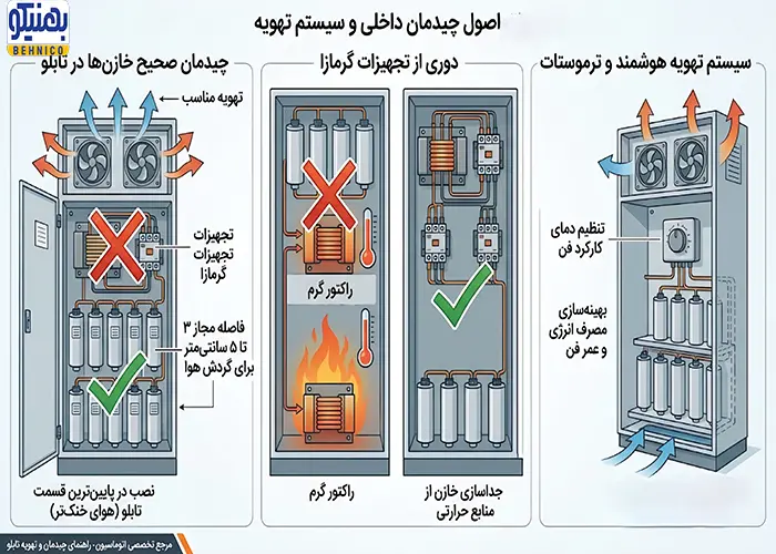 اصول چیدمان داخلی و سیستم تهویه